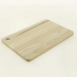 Доска разделочная 30х20см FACKELMANN с кровостоком и боковым отверстием прямая бук 000000000001206992