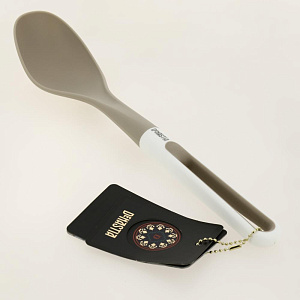 Ложка сервировочная 34x7см DE'NASTIA белый/бежевый пластик 000000000001205142