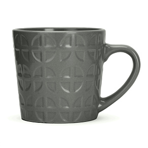 Набор столовой посуды 12 предметов LUCKY рельеф серый керамика 000000000001221931