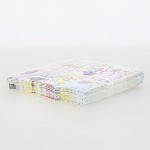 Салфетки бумажные 33х33см 3слоя 18листов PLUSHE Happy Birthday 000000000001208465