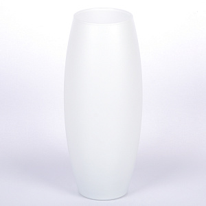 Ваза деколированная 26см ЯБЛОКО Акварель матовый белый золотой ободок стекло 000000000001210921