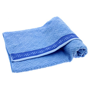 Полотенце Меандр  70х130 см, голубой, 70% бамбук 30% хлопок 000000000001106187