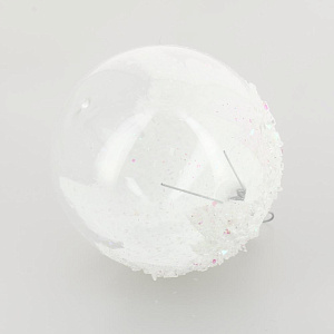 Декоративное украшение Шар №4,5 D8см БИРЮСИНКА Льдинка белый стекло 000000000001207646