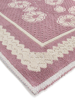 Коврик универсальный 80х200см LUCKY ЦВЕТЫ2 розовый 100%хлопок 000000000001206552