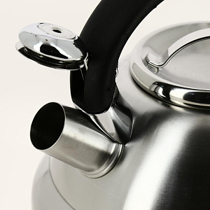 Чайник со свистком 3500мл GUTERWAHL нейлоновая ручка капсульное дно стенки корпуса 0,4мм дно 1,1мм подарочная упаковка нержавеющая сталь 126-18011 000000000001204049