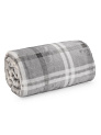 Плед 150x200см LUCKY Клетка серый флис полиэстер 000000000001229778