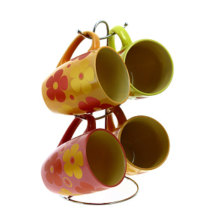 Набор кружек на подставке Анника Estetica, 360мл, керамика, 4 шт. 000000000001060058