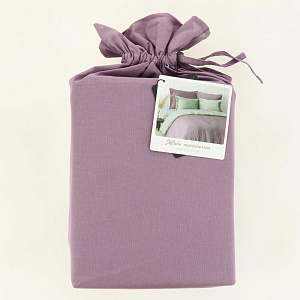 Пододеяльник 145x210см DE'NASTIA двусторонний серый/сиреневый бязь 100%хлопок 000000000001207484