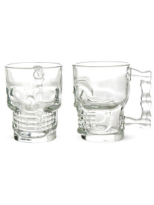 Набор кружек для пива 2шт 500мл Череп стекло 000000000001228669