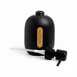 Диспенсер для жидкого мыла 8,2x6,5x17,5см DE'NASTIA BAMBOO черный керамика 000000000001225137