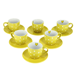 Набор чайный 12 предметов (чашка 220мл-6шт/блюдце-6шт) Agness керамика 000000000001163181