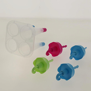 Формы для мороженого МУЛЬТИДОМ Яркие зонтики 4 ячейки полипропилен 000000000001190169