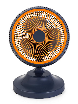Вентилятор настольный 36х25см 220В 35Вт 2скорости режим поворота регулировка наклона синий пластик 000000000001227270