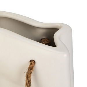 Ваза 17см Сумка белая керамика 000000000001220744