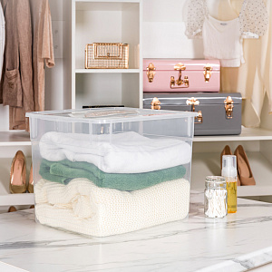 Ящик 40х33,5х31,5см 34л ECONOVA КРИСТАЛЛ универсальный бесцветный пластик 000000000001092310