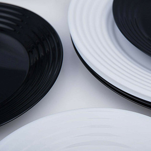 HARENA BLACK&WHITE Набор столовой посуды 18 предметов LUMINARC опал 000000000001204765