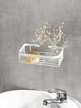 Держатель навесной 18x12x5,5см DE'NASTIA белый алюминий 000000000001227444