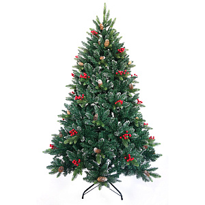 Ель праздничная с декором 180см 941 ветка PC04166 000000000001192130
