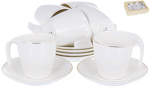 Набор чайный 12 предметов (чашка 180мл-6шт/блюдце-6шт) BALSFORD Грация Мантра подарочная упаковка фарфор 000000000001197907
