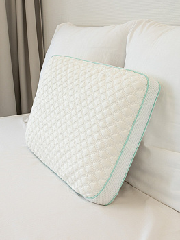 Подушка анатомическая 58x38,5x13см DE'NASTIA широкий край белый латекс 000000000001220160