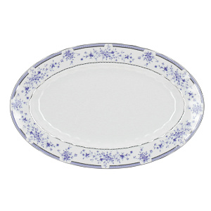 Блюдо овальное 32см Синий ситец LUISA218W Oval32 000000000001136139