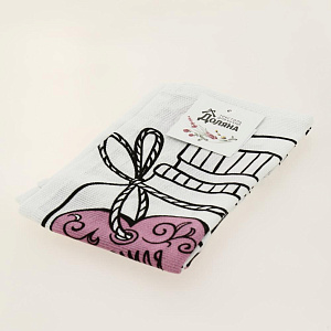 Полотенце 34х60см 160гр/м Доляна любимая бабушка кухонное рогожка 4122668 000000000001203827