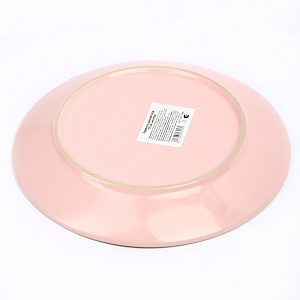 Тарелка десертная 18см розовый глазурованная керамика 000000000001213882