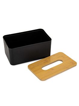 Салфетница 21х12,5х9,5см черный полипропилен/МДФ 000000000001227952