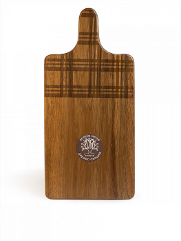 Доска разделочная 16,5x35x1,5см DE'NASTIA прямоугольная с узором коричневый дерево 000000000001228050