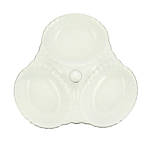 Менажница Платиновая отводка Porcelaine Czech Gold Hands, 17.5 см 000000000001136274