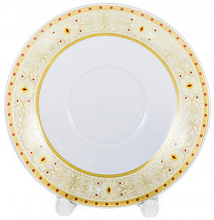 Сервис чайный 13 предметов (чашка 220мл-6шт/блюдце-6шт/чайник 1,2л/металлический стенд) GUTERWAHL подарочная упаковка фарфор 114-17054 000000000001193924