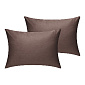 Наволочки 50x70см 2шт DE'NASTIA коричневый сатин NEW хлопок 100%