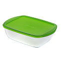 Форма для запекания 2,5л 28х20х8см PYREX прямоугольная с крышкой стекло 000000000001088916