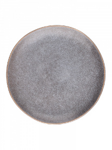 Тарелка десертная 20,5см LUCKY Матовый плоская серый керамика 000000000001211774