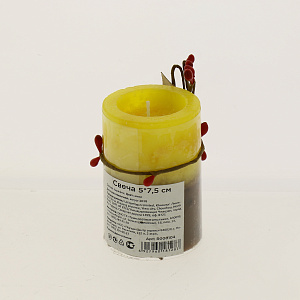 Свеча парафин 5х7см FORA круглая цветная 000000000001182134