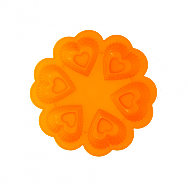 Форма для выпечки Сердце Marmiton, оранжевый, силикон 000000000001125387