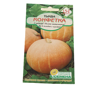 Семена Тыква Конфетка крупноплодная 5шт Р (ссс) ЛИДЕР ПРОДАЖ! СС015015 пакет 000000000001195354