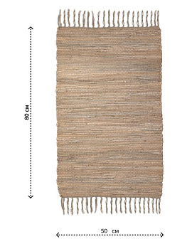 Коврик универсальный 50х80см LUCKY тканный однотонный пастельный хлопок 000000000001225680