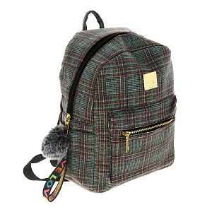 Рюкзак клетка 31х25х13см LUCKY красная линия экокожа 000000000001182572