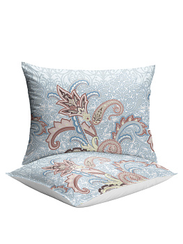 Комплект постельного белья БЯЗЬ 100%хб 1,5 спальный (1 наволочка50х70+1 пододеяльник215х145+1 простыня215х150) Амедея голубой C02006 000000000001199391