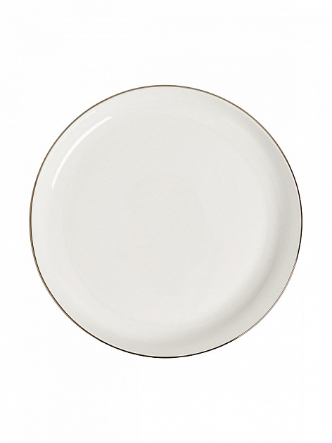 Тарелка десертная 19см DE'NASTIA GOLD MOOD белый с золотой каймой фарфор 000000000001226187