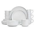 Набор столовой посуды 16 предметов белый матовый керамика 000000000001219905