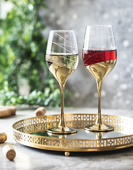 ЗОЛОТОЕ КОЛЬЦО Набор бокалов для вина 6шт 350мл LUMINARC стекло P1653 000000000001189614