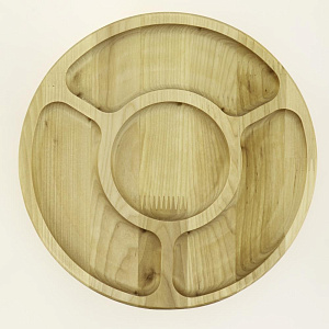 Менажница 25х1,8см FACKELMANN круглая 4 секции береза 000000000001206998