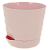 Горшок для цветов с поддоном 1л FORA розовый пластик 000000000001187366