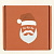 Коробка подарочная 135х135х60мм РутаУпак Веселый Дед Мороз квадрат матовая ламинация бурый/белый 000000000001208667