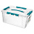 Ящик для хранения 39х29х18см 15,3л ECONOVA GRAND BOX универсальный замок и ручка голубой пластик 000000000001220675