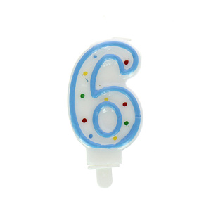 Свеча для торта цифра 6 Rio Fackelmann 000000000001128114
