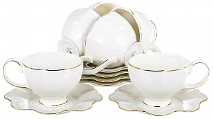 Набор чайный 12 предметов (чашка 200мл-6шт/блюдце-6шт) BALSFORD Грация Луиза подарочная упаковка фарфор 000000000001193976