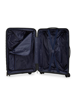 Чемодан на колесах M (42х26х65см) молния черный PP 000000000001226535